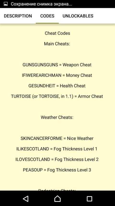 Codes Mods for GTA 3 screenshot 1