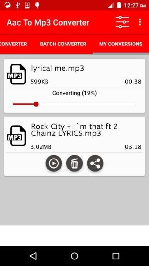Aac To Mp3 Converter स्क्रीनशॉट 5