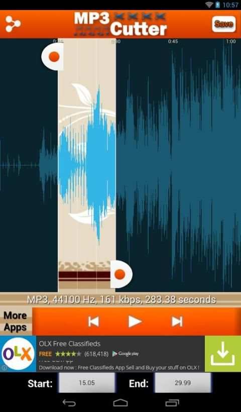 MP3 Ringtone Cutter FREE screenshot 1