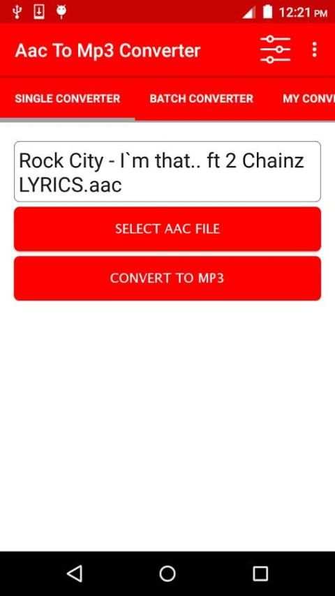 Aac To Mp3 Converter स्क्रीनशॉट 1
