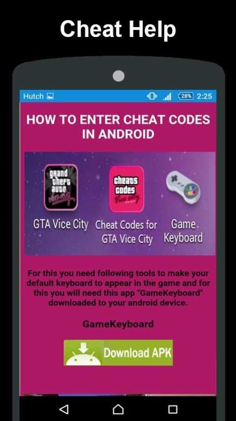 Cheat Codes for GTA Vice City स्क्रीनशॉट 5