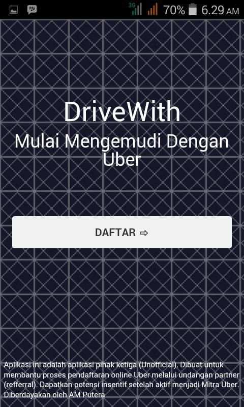 DriveWith - Daftar Driver Uber screenshot 3