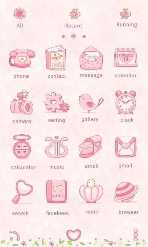 Love Petal GO Launcher Theme 4 تصوير الشاشة