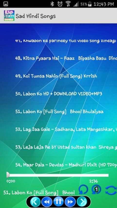 Sad Hindi Songs screenshot 2