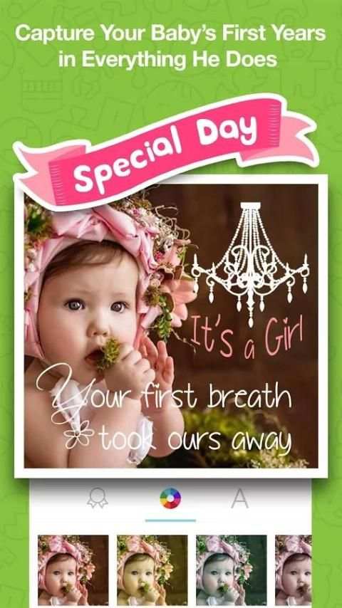 Baby Milestones Photo Editor скриншот 3