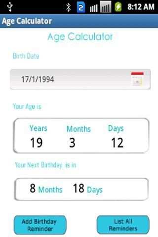 Age Calculator скриншот 3