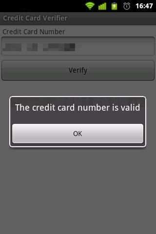 Credit Card Verifier 1 تصوير الشاشة