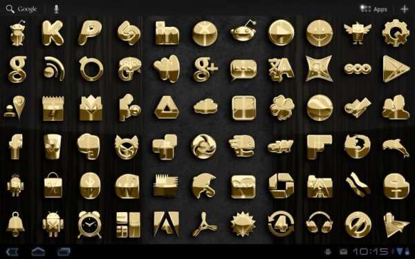 Gold Li Next Launcher theme скриншот 2