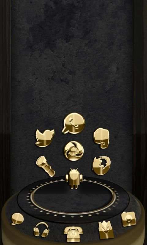 Gold Li Next Launcher theme 6 تصوير الشاشة