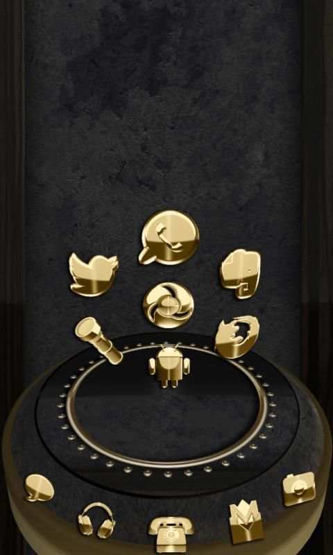 Gold Li Next Launcher theme screenshot 5