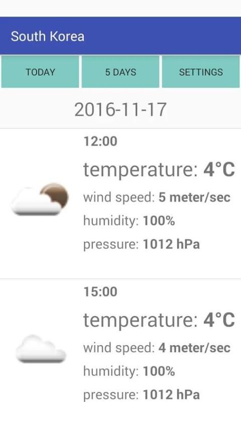 South Korea Weather screenshot 2