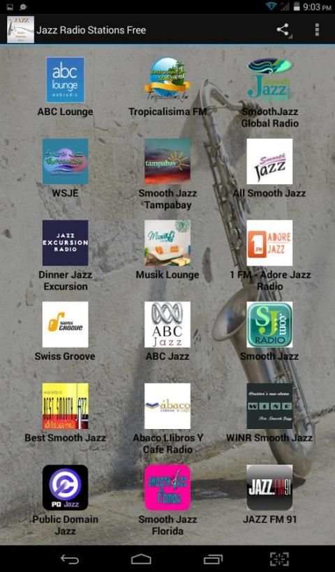 Jazz Radio Stations Free 4 تصوير الشاشة