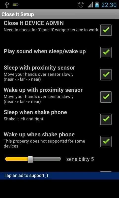 Close It (Smart Screen On/Off) 3 تصوير الشاشة