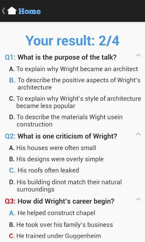 English Listening Test скриншот 4