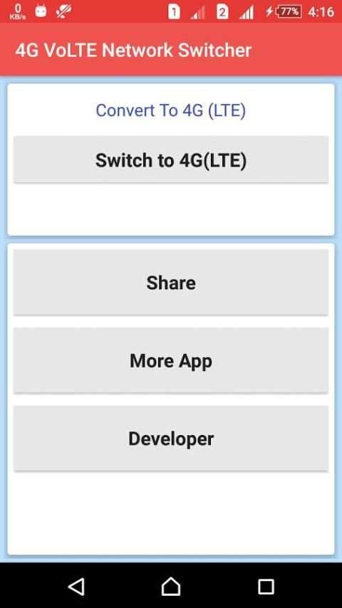 4G LTE Network Switcher скриншот 2