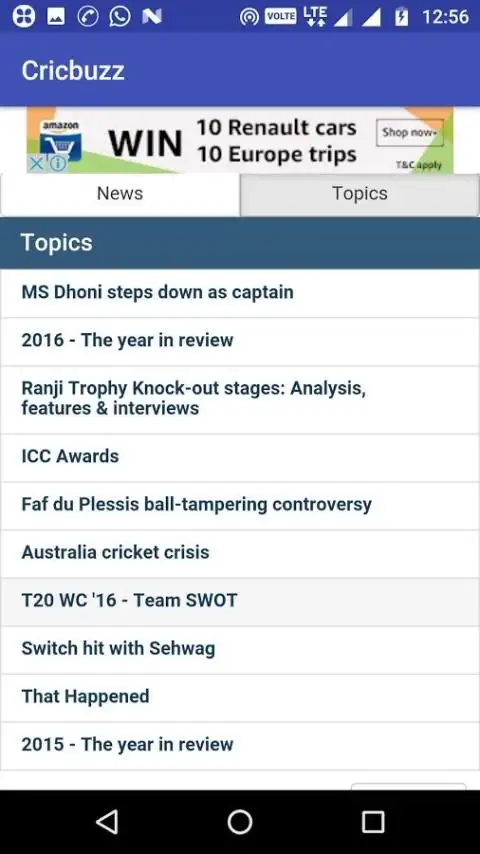 Crickbuzz स्क्रीनशॉट 2