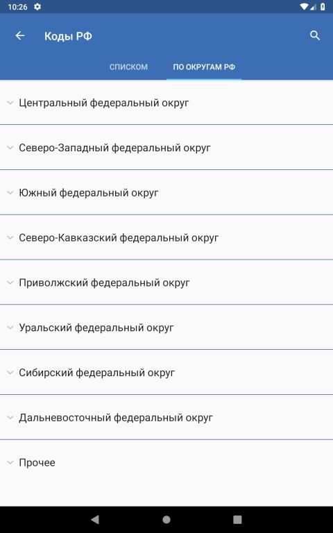 Коды регионов России на автомобильных номерах screenshot 1