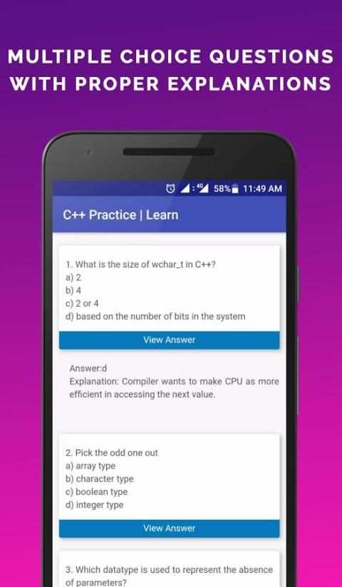 C++ MCQ Practice Learn CPP скриншот 2