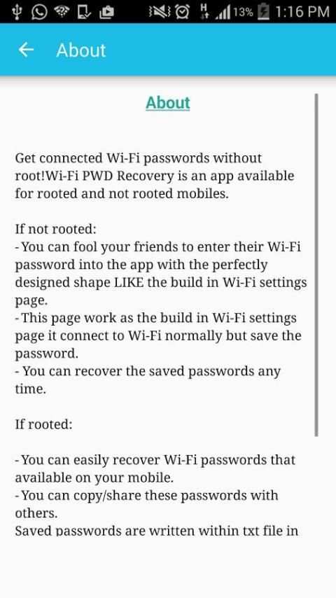 WiFi Password screenshot 1