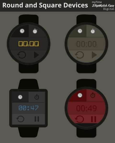 myTime StopWatch Face Digital скриншот 1