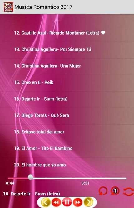 Musica Romantica Variada screenshot 2