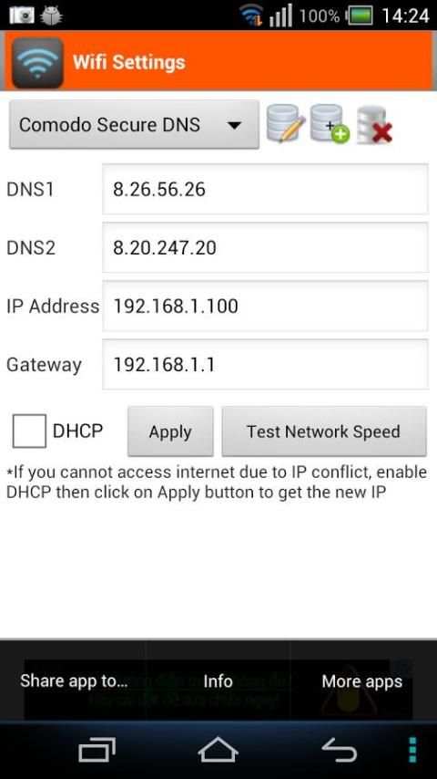 WiFi Settings (dns,ip,gateway) screenshot 7