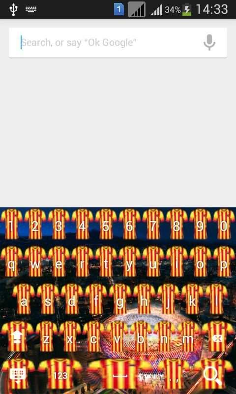 Barcelona Keyboard Logo Themes скриншот 3