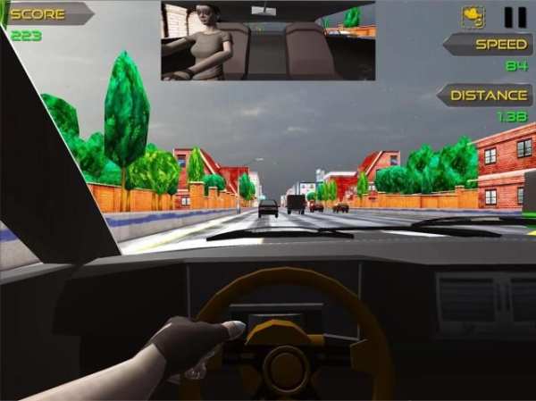 Girl Racing In Car скриншот 3