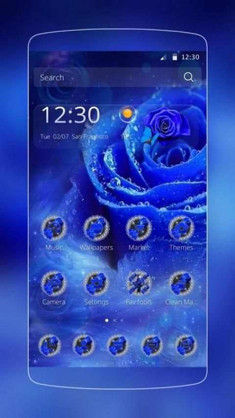 Blue Rose Cinta Romantis Tema screenshot 4