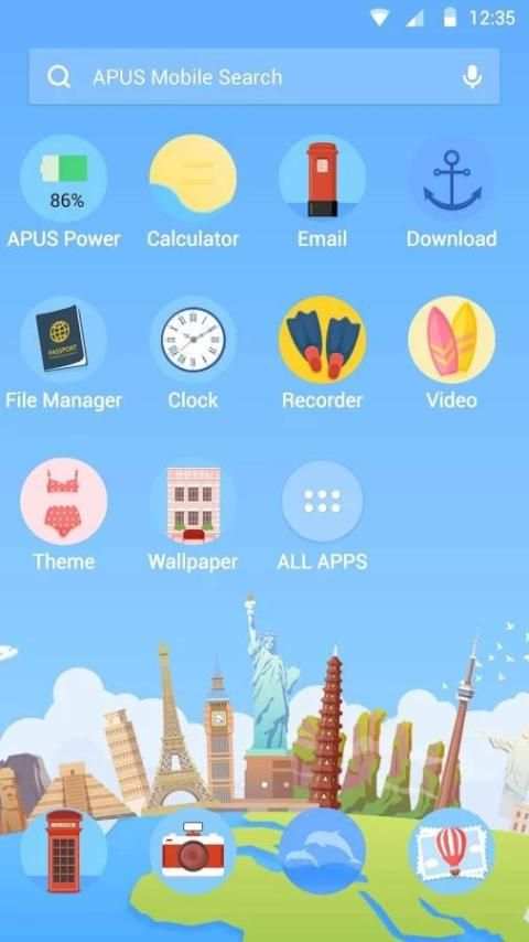 World-APUS Launcher theme скриншот 2