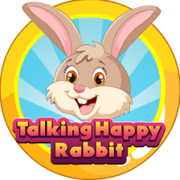 talking happy rabbit أيقونة