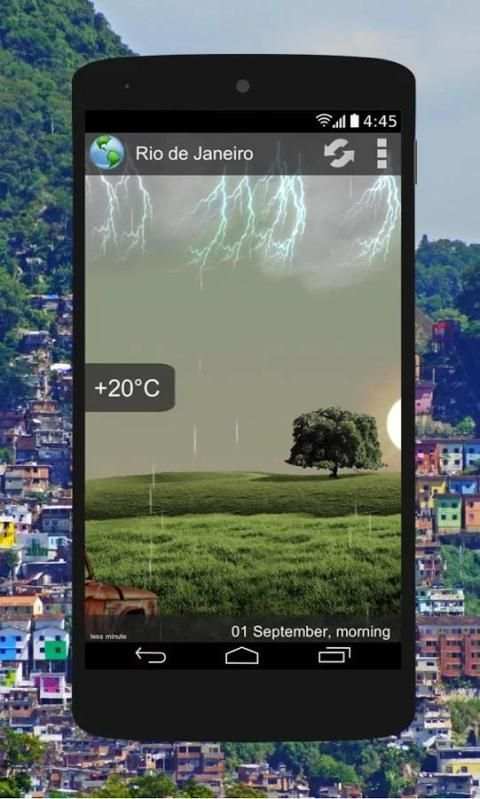 Animated Weather Widget, Clock 4 تصوير الشاشة