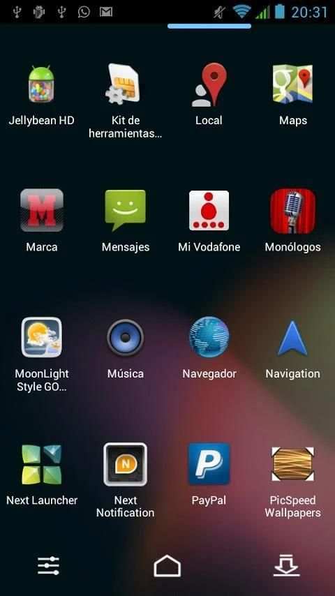 Next Launcher Theme Jelly Bean 4 تصوير الشاشة