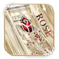 luxury Diamond Red Rose Silk Theme