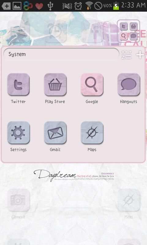 Daydream go launcher theme स्क्रीनशॉट 2