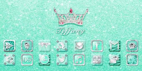 Tiffany GO Launcher Theme 1 تصوير الشاشة