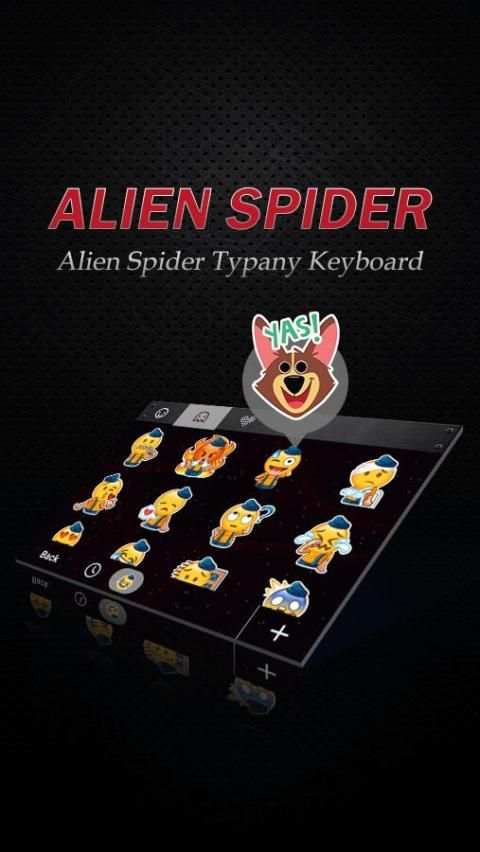 Alien Spider Theme Keyboard скриншот 1