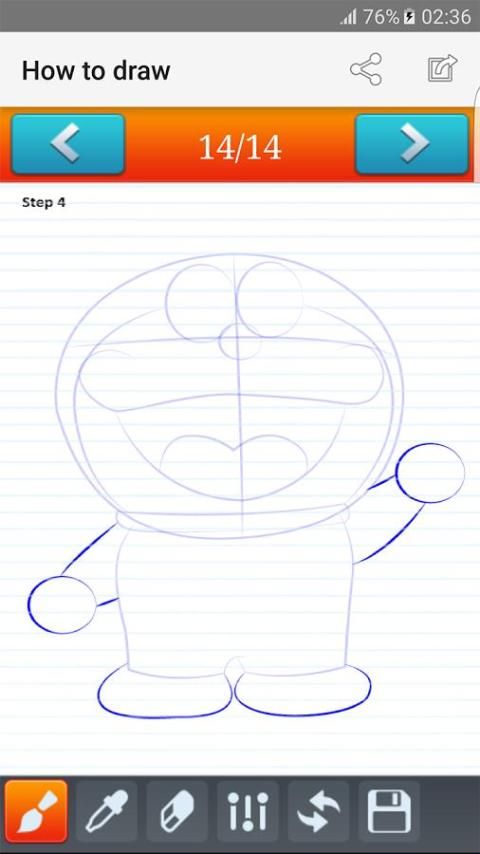 How to draw a doremon step - Easy drawing for children - Anime character | doremon  Drawing #doremon - YouTube