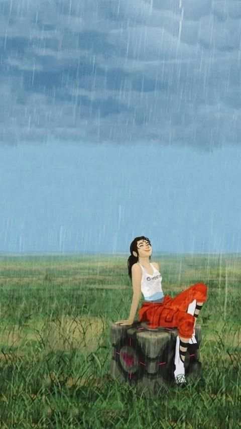 Chell in the Rain скриншот 2