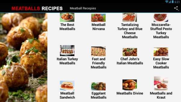 Meatball Recipes скриншот 1