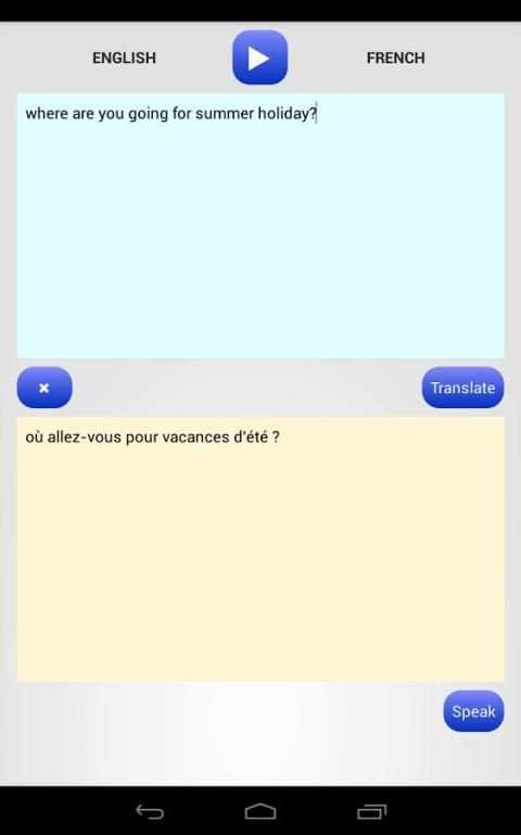 FRENCH TRANSLATOR स्क्रीनशॉट 1