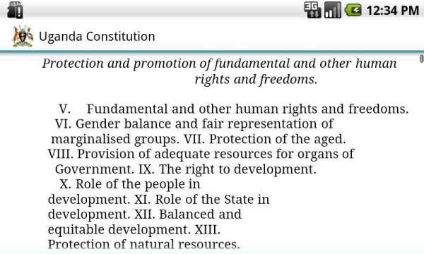 Uganda Constitution screenshot 3