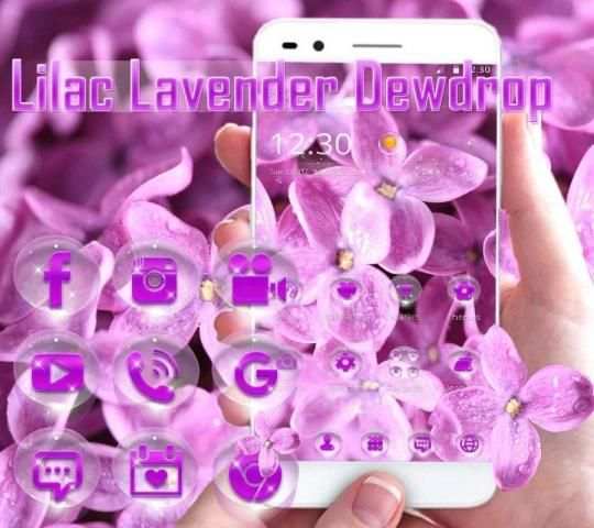 Lilac lavender dewdrop theme скриншот 3