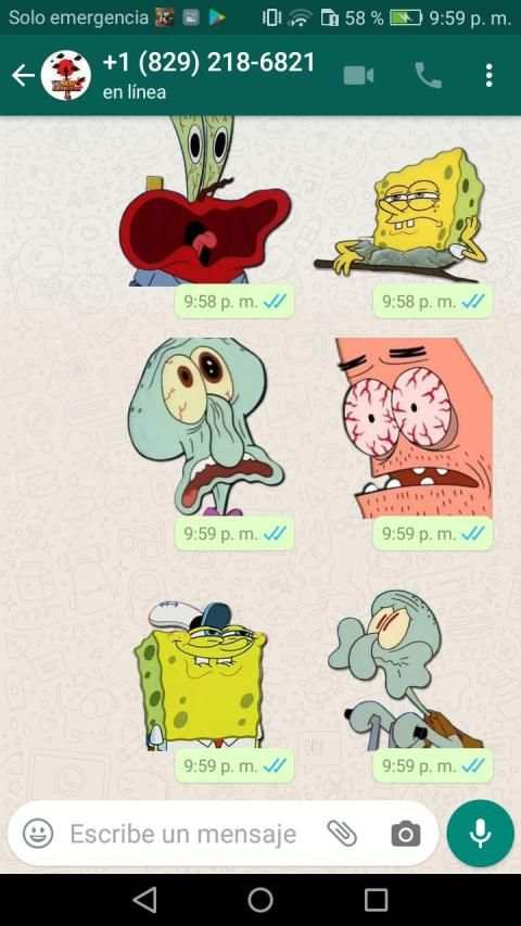 Cartoons Stickers BobEsponja WhatsAp-WAStickerApps screenshot 3
