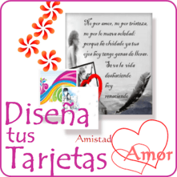 Diseña postales amor y amistad icon