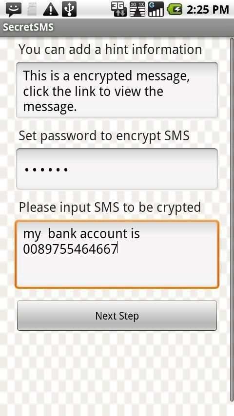 SecretSMS Lite screenshot 1