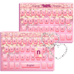 गुलाब गोल्ड कीबोर्ड थीम आइकन