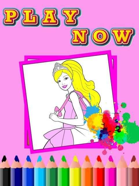 Coloring Games Barby girls screenshot 2