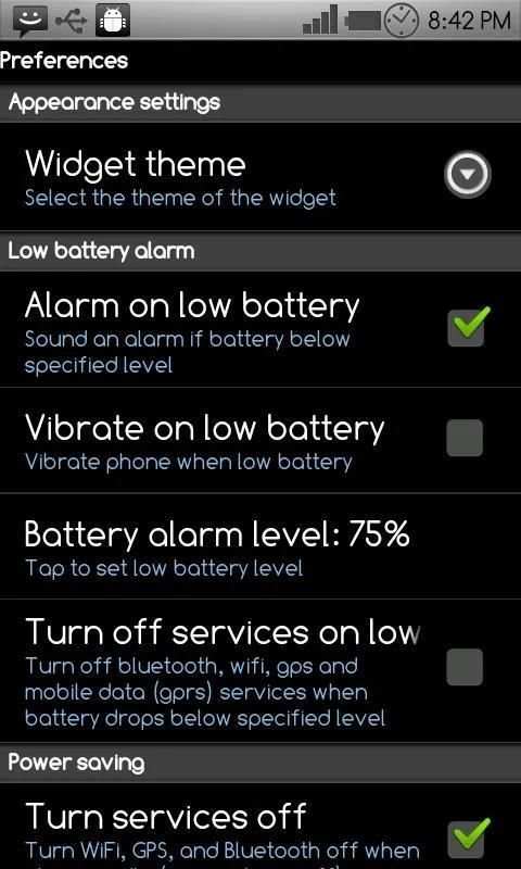 Battery Power Widget screenshot 1