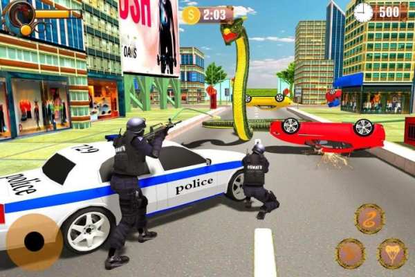 Angry Anaconda Snake Rampage: City Attack स्क्रीनशॉट 4
